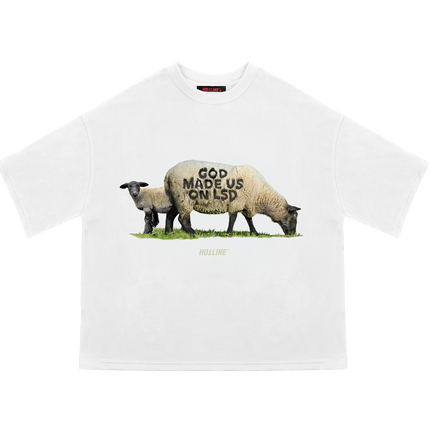 GOD MADE US ON LSD TEE WHITE