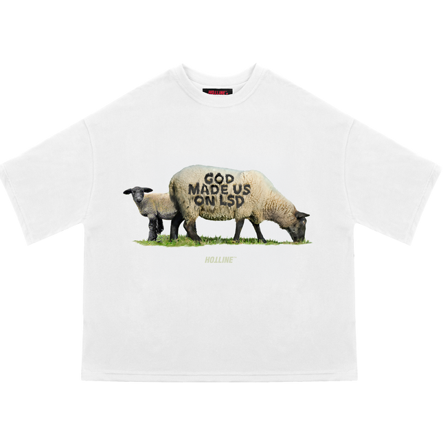 GOD MADE US ON LSD TEE WHITE