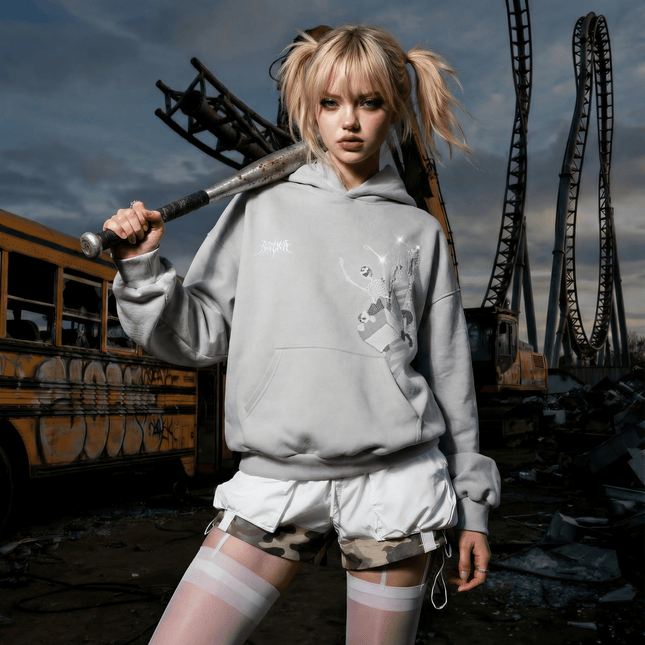 BLOODRIDE HOODIE - ASH GREY - Hotline