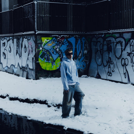 L&D HOODIE - POWDER BLUE - Hotline