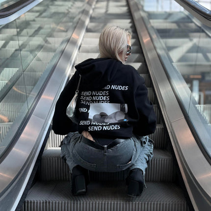 SEND NUDES Hoodie - Hotline